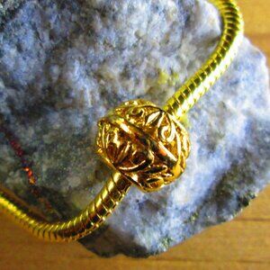 Gold Plated Sterling Silver Cage European charm.